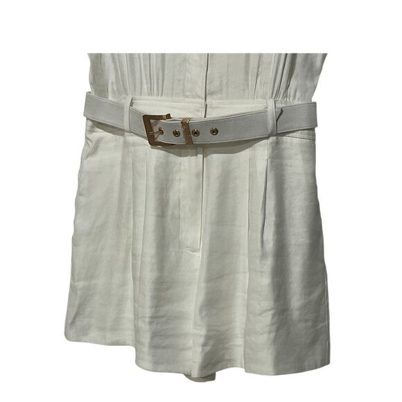 GENERATION LOVE WOMENS SIZE 10 LINEN BLEND MORGAN ROMPER WHITE - Picture 7 of 15